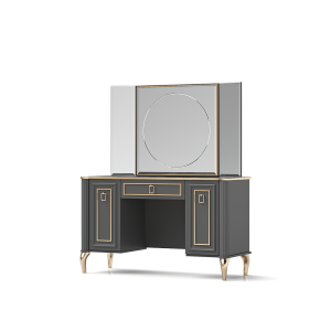 قاب آینه میز توالت چستر مشکی - Image 2