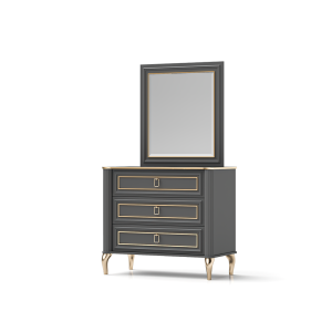 قاب آینه دراور چستر مشکی - Image 2