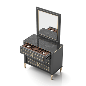 قاب آینه دراور چستر مشکی - Image 3