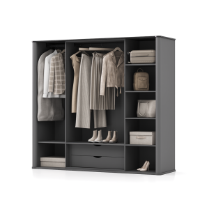 کمد 4 درب چستر مشکی - Image 2