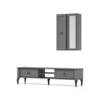 میز تلویزیون چستر مشکی با رابط