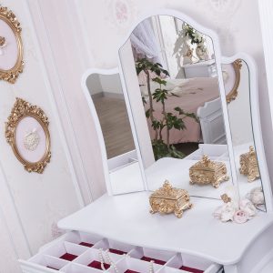 میز توالت با قاب آینه کویین - Image 4