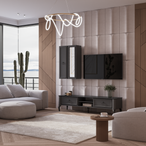 میز تلویزیون چستر مشکی با رابط - Image 3