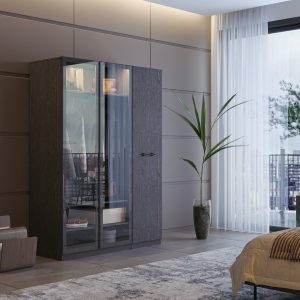 کمد سه درب شیشه ای آرکو - Image 2