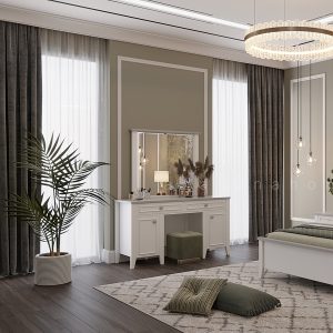 میز توالت ونوس طوسی - Image 3