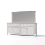 کنسول چهار درب ونوس طوسی با قاب آینه