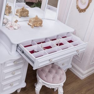 میز توالت با قاب آینه کویین - Image 3